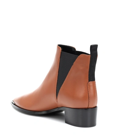 Shop Acne Studios Jensen Leather Ankle Boots In Brown