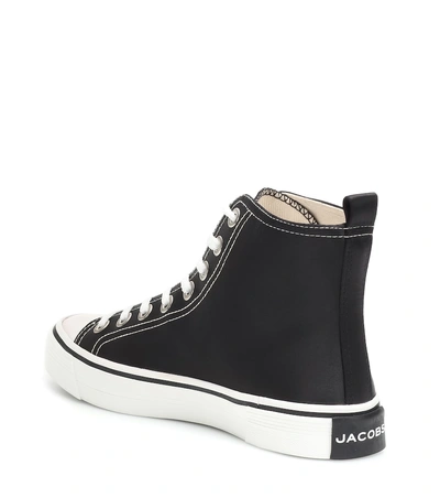 Shop Marc Jacobs Satin High-top Sneakers In Black