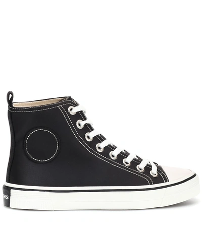 Shop Marc Jacobs Satin High-top Sneakers In Black