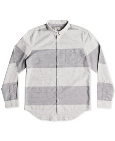 Shop Quiksilver Men's Minoo Valley Modern-fit Bold Stripe Shirt In Iron Gate Marble Neppy