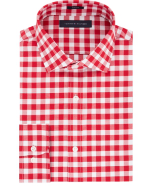 tommy hilfiger red check shirt