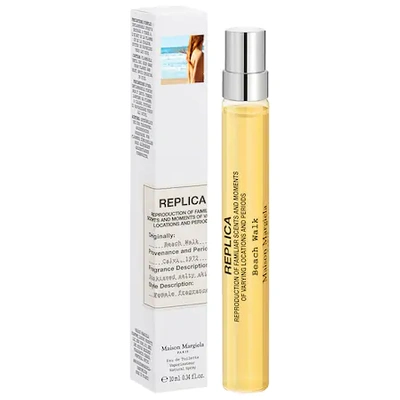 Shop Maison Margiela 'replica' Beach Walk Travel Spray 0.34 oz/ 10 ml Eau De Toilette Spray In Yellow