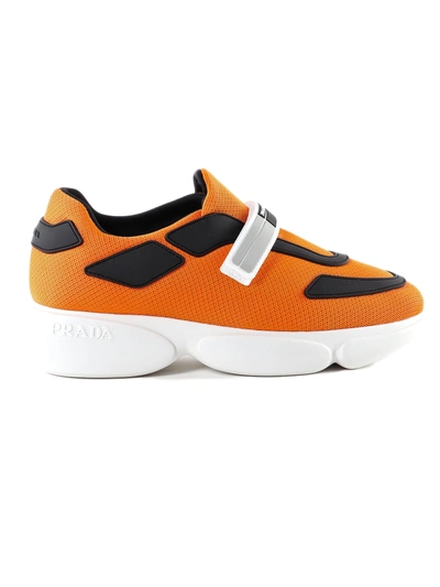 Shop Prada Cloudbust Sneakers In Bu Orange