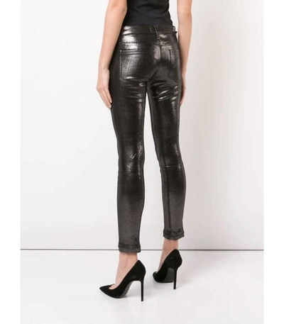 Shop Rta Coated Skinny Trousers In Charcoal