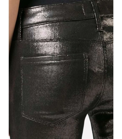 Shop Rta Coated Skinny Trousers In Charcoal