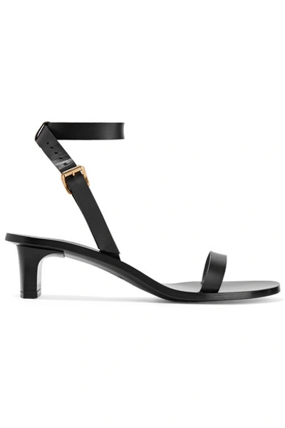 Shop Atp Atelier Cachi Leather Sandals In Black