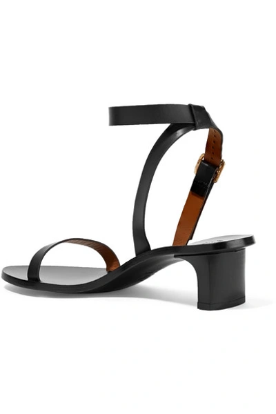 Shop Atp Atelier Cachi Leather Sandals In Black