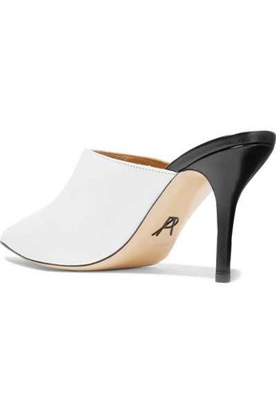 Shop Paul Andrew Certosa Two-tone Leather Mules In White