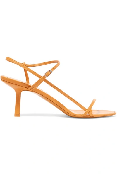 Shop The Row Bare Leather Sandals In Mustard