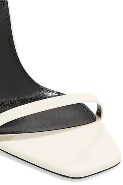 Shop Saint Laurent Opyum Patent-leather Sandals