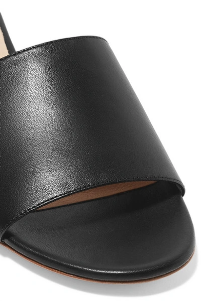 Shop Gabriela Hearst Monica Leather Sandals In Black