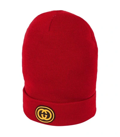 Shop Gucci Wool Hat With Ny Yankees' Patch In Red