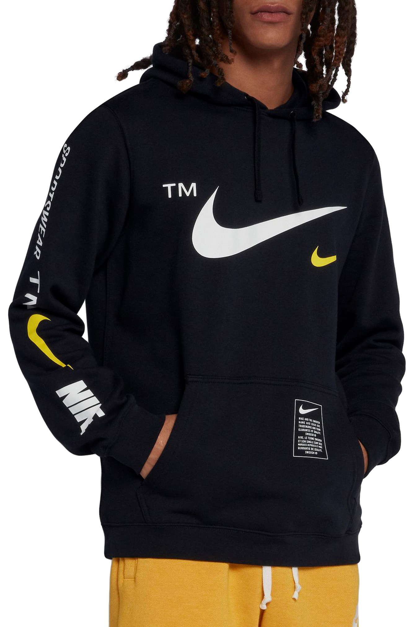 nike microbrand pullover hoodie white