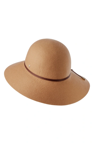 Shop Helen Kaminski Wool Hat - Brown In Butterscotch/ Coffee