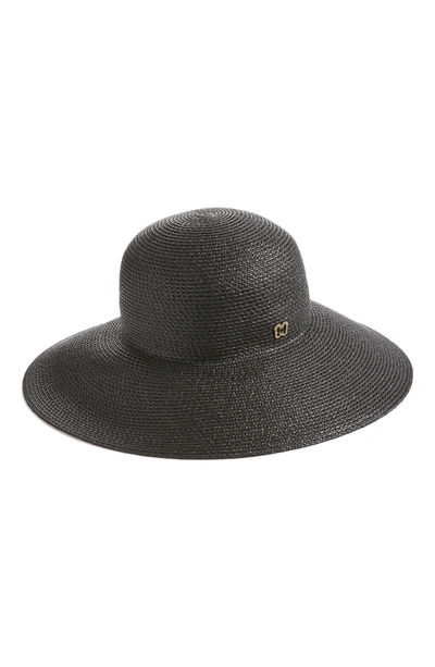 Shop Eric Javits 'hampton' Straw Sun Hat - Black