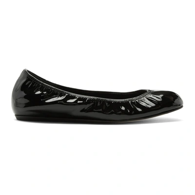 Shop Lanvin Black Classic Ballerina Flats In 10 Black