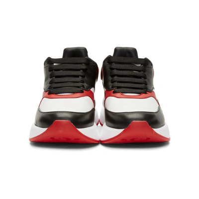 Shop Alexander Mcqueen Black & Red Oversized Running Sneakers