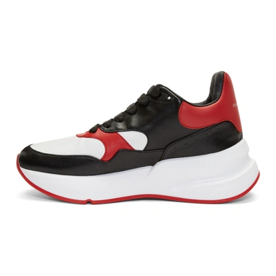 Shop Alexander Mcqueen Black & Red Oversized Running Sneakers