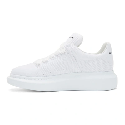 Shop Alexander Mcqueen White Knit Oversized Sneakers