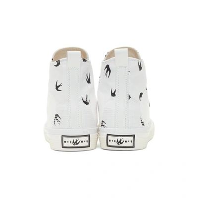 Shop Mcq By Alexander Mcqueen White Swallow High-top Sneakers