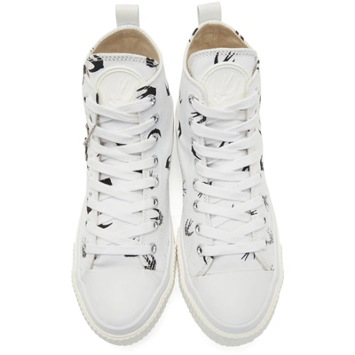 Shop Mcq By Alexander Mcqueen White Swallow High-top Sneakers