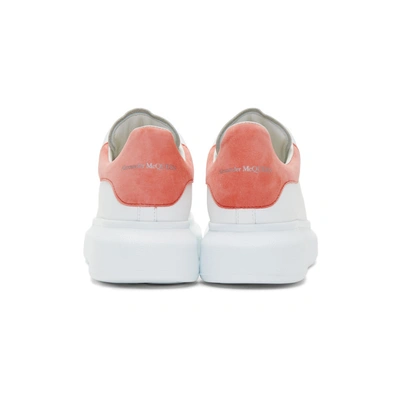 Shop Alexander Mcqueen White And Pink Oversized Sneakers In 9869 Peach