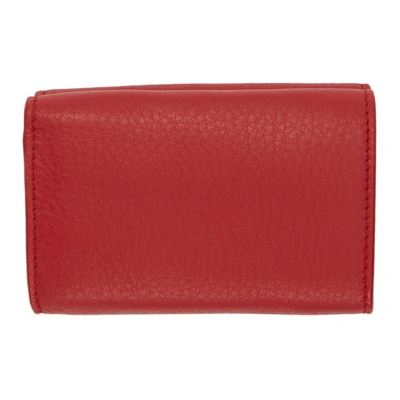 Shop Balenciaga Red Mini Papier Wallet In 6525 Red