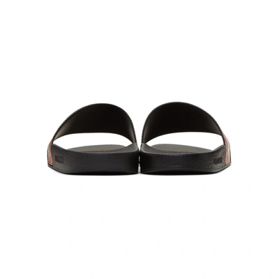 Gucci Multicolor Floral Gg Supreme Slides In Black ModeSens