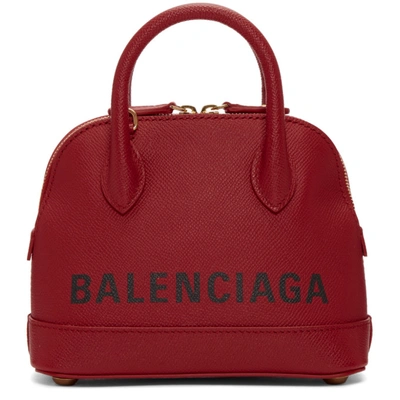 Shop Balenciaga Red Xxs Ville Top Handle Bag In 6575 Red