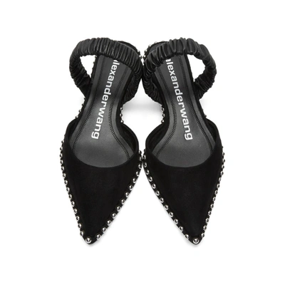 Shop Alexander Wang Black Suede Nina Heels In 001 Black