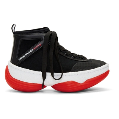 Shop Alexander Wang Black A1 High-top Sneakers