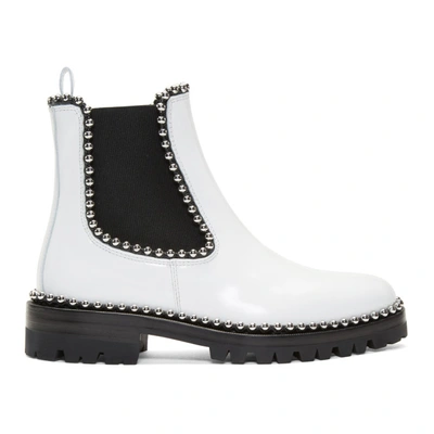 Shop Alexander Wang White Spencer Boots In 100 White