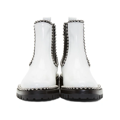 Shop Alexander Wang White Spencer Boots In 100 White