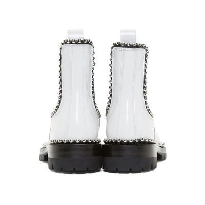 Shop Alexander Wang White Spencer Boots In 100 White