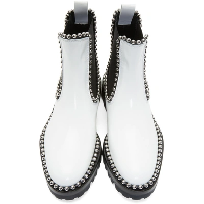 Shop Alexander Wang White Spencer Boots In 100 White