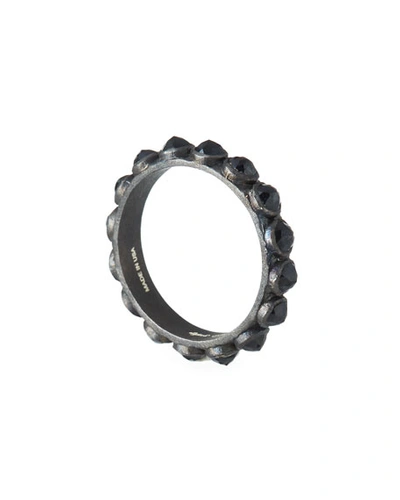 Shop Armenta New World Black Stacking Ring In Silver