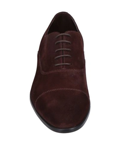Shop Doucal's Man Lace-up Shoes Dark Brown Size 9 Leather