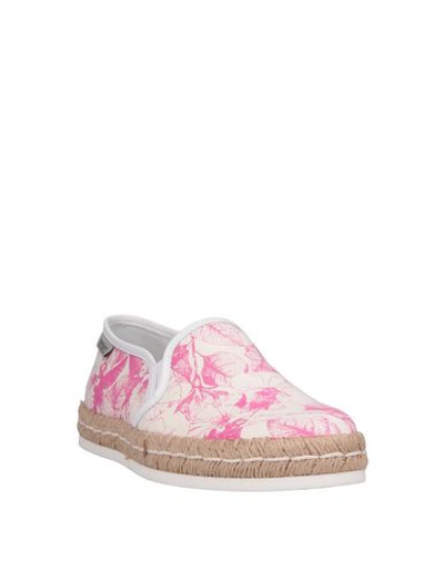 Shop Hogan Rebel Woman Espadrilles Pink Size 8 Textile Fibers, Soft Leather