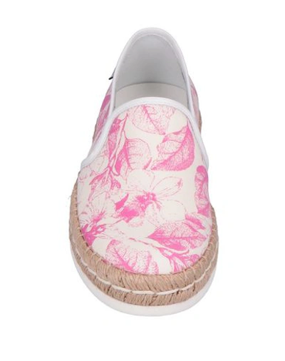 Shop Hogan Rebel Woman Espadrilles Pink Size 8 Textile Fibers, Soft Leather