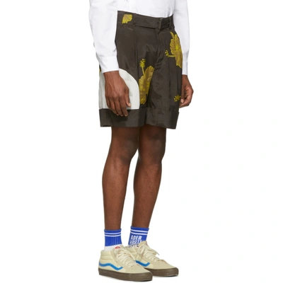 Shop 3.1 Phillip Lim / フィリップ リム 3.1 Phillip Lim Brown And Yellow Twist Belt Hibiscus Floral Shorts In Hi611 Flora