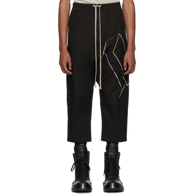 RICK OWENS 黑色 ASTAIRE 刺绣九裤