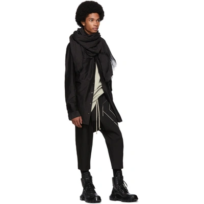 RICK OWENS 黑色 ASTAIRE 刺绣九裤