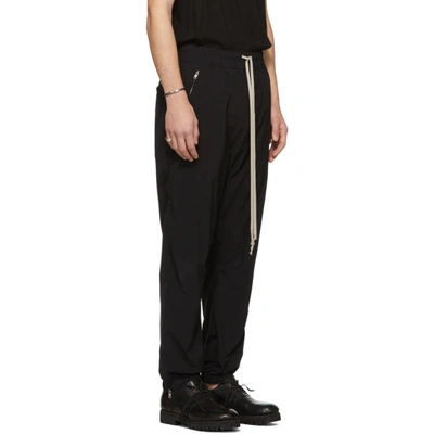 Shop Rick Owens Black Nylon Track Pants In 09 Black