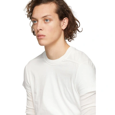 Shop Rick Owens White Short Level T-shirt In 11 Milk