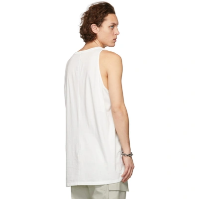 Shop Rick Owens White Loose Tank Top In 11 Milk