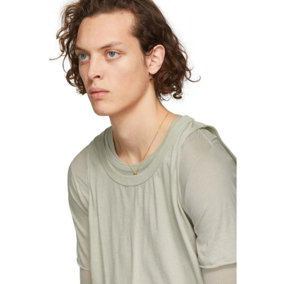 Shop Rick Owens Grey Loose Tank Top In 61 Oyster