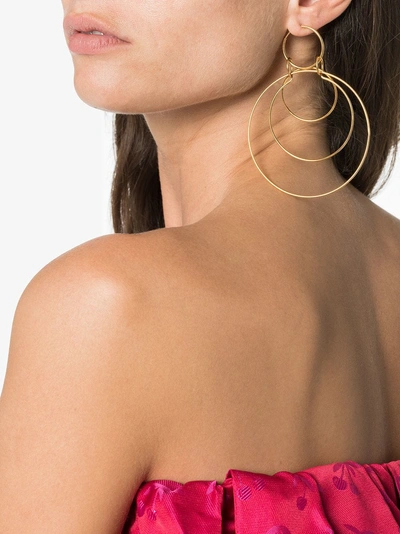 Shop Vibe Harsløf Lana Hoop Singular Earring In Metallic