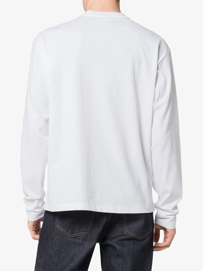 Shop Calvin Klein Jeans Est.1978 Calvin Klein Jeans Est. 1978 Ok Long Sleeved T-shirt In White