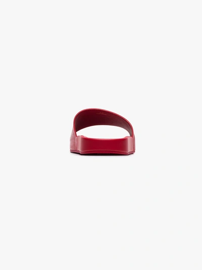 Shop Versace Red Logo Rubber Slides In Drw Red