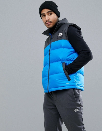 Shop The North Face 1992 Nuptse Tank In Blue - Blue